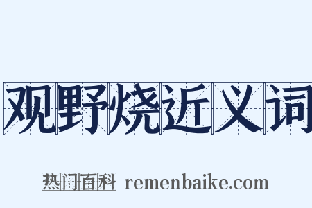 观野烧近义词是什么意思的图片
